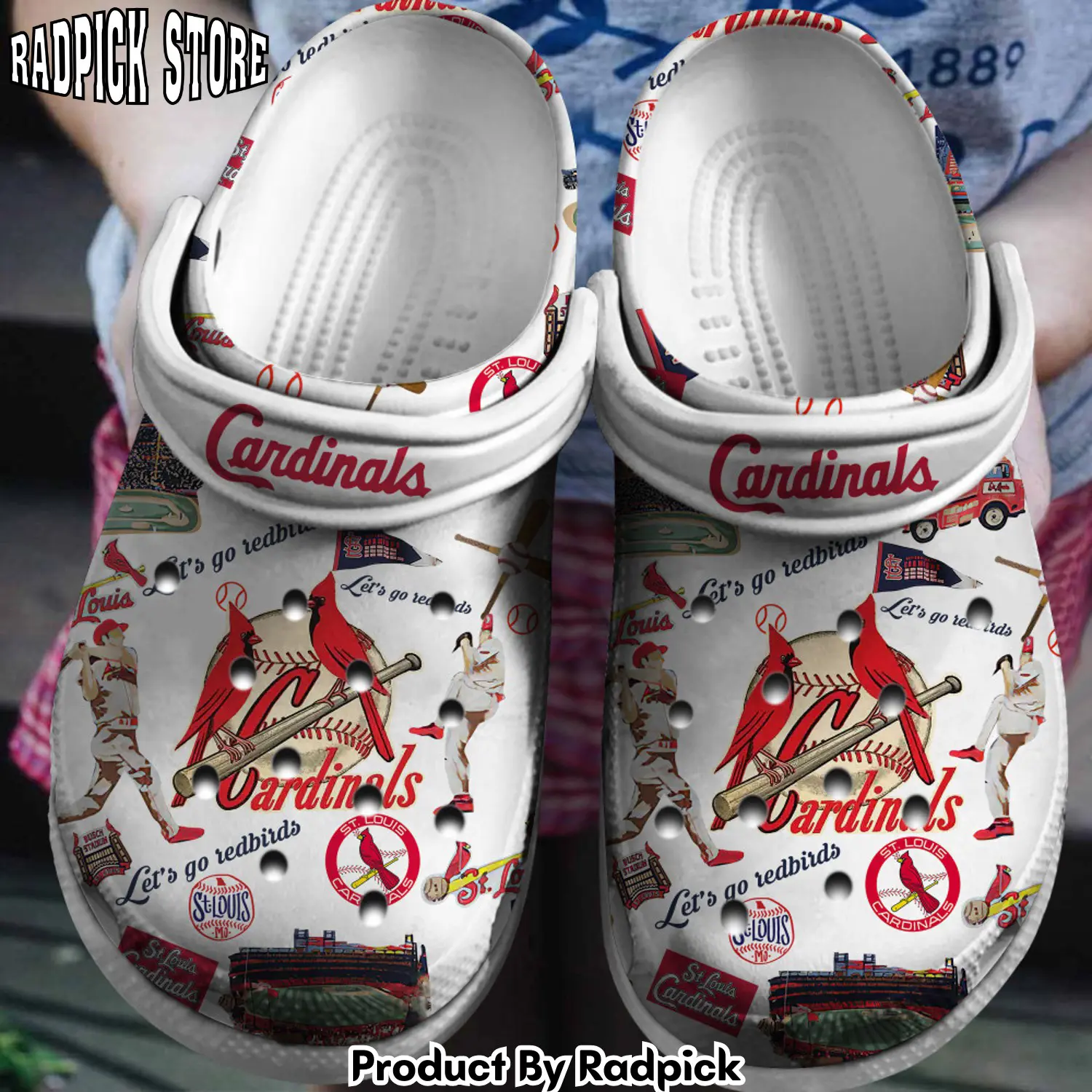 Radpick st louis cardinals mlb sport clogs shoes comfortable for men women vp4 rp6521262